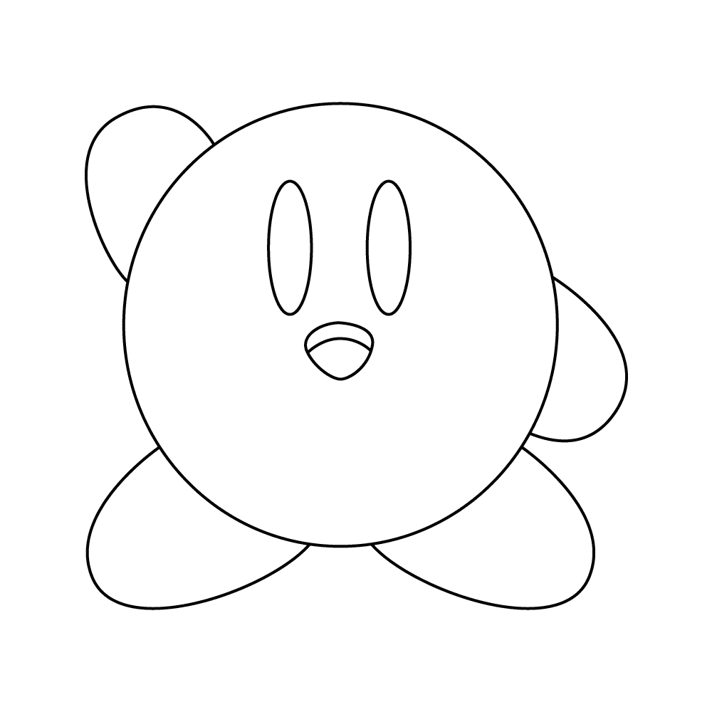 How to Draw Kirby Step by Step Step  9