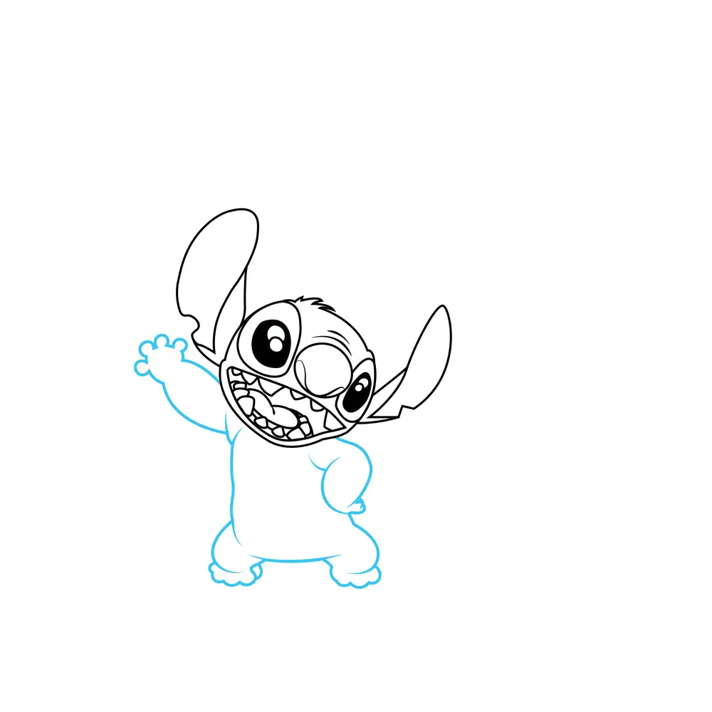 How to Draw Lilo And Stitch Step by Step Step  5