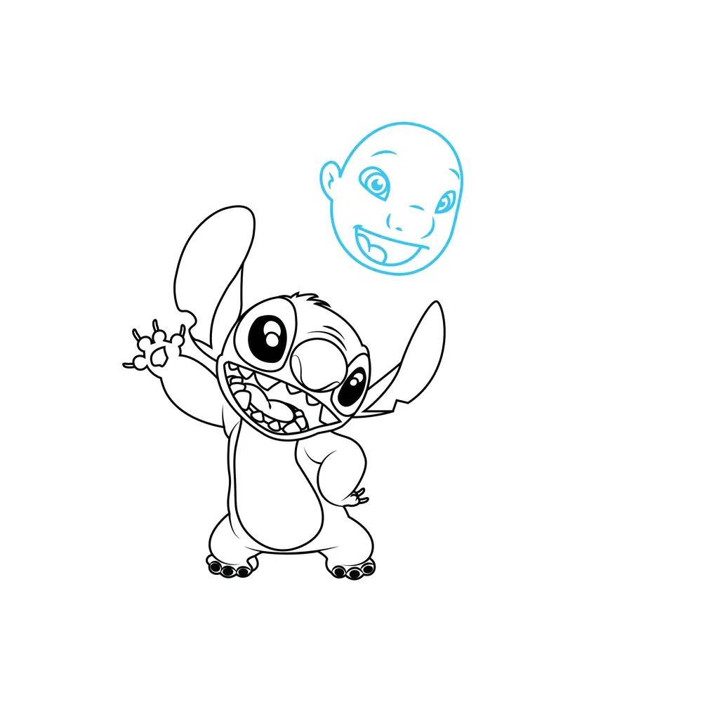 How to Draw Lilo And Stitch Step by Step Step  7