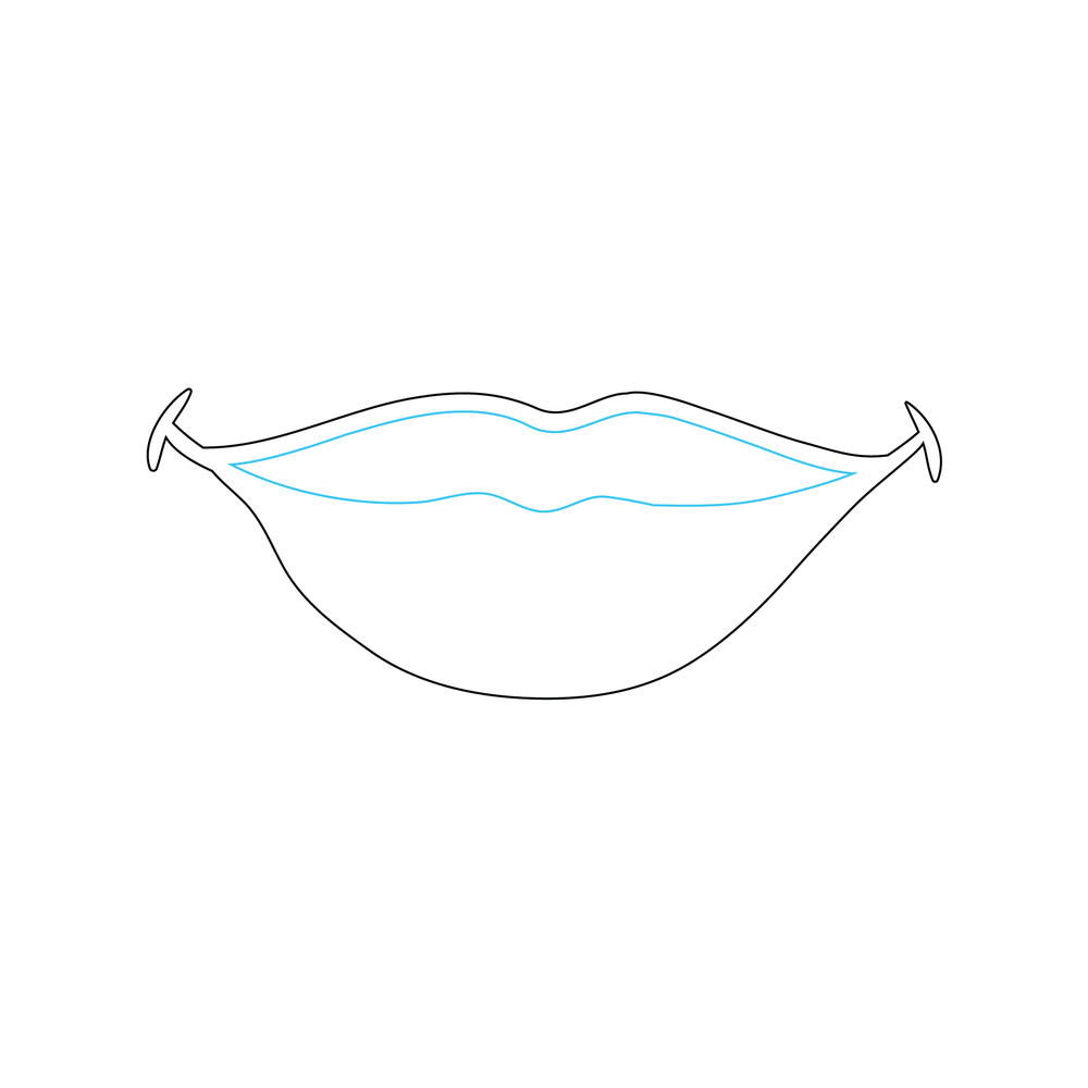 How to Draw A Lips Step by Step Step  3