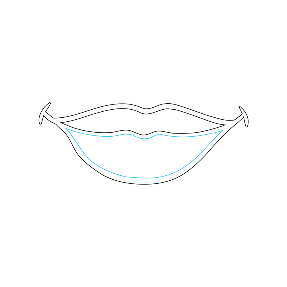 How to Draw A Lips Step by Step Step  4