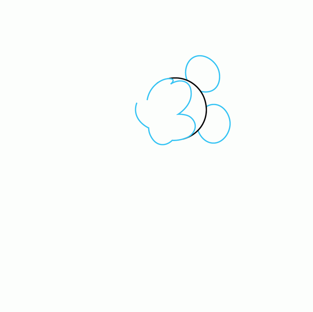 How to Draw Mickey Mouse Step by Step Step  2