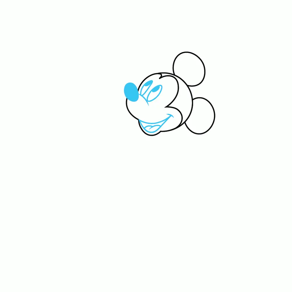 How to Draw Mickey Mouse Step by Step Step  3