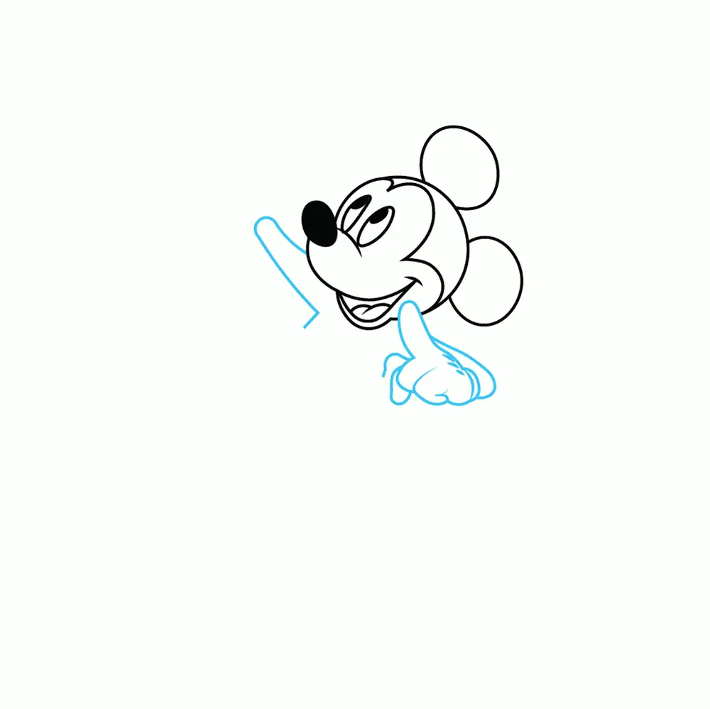 How to Draw Mickey Mouse Step by Step Step  4