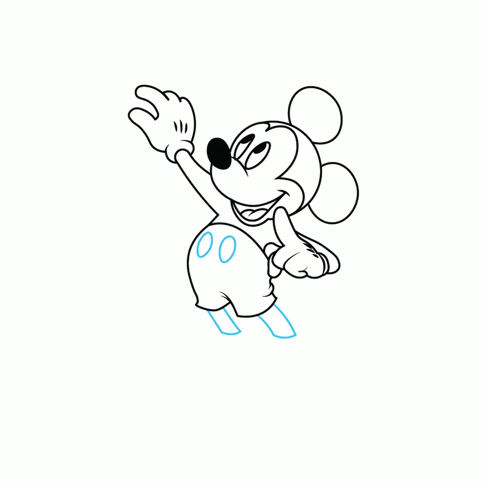 How to Draw Mickey Mouse Step by Step Step  6