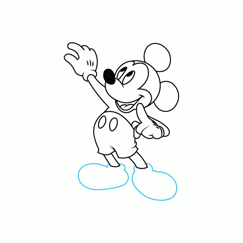 How to Draw Mickey Mouse Step by Step Step  7