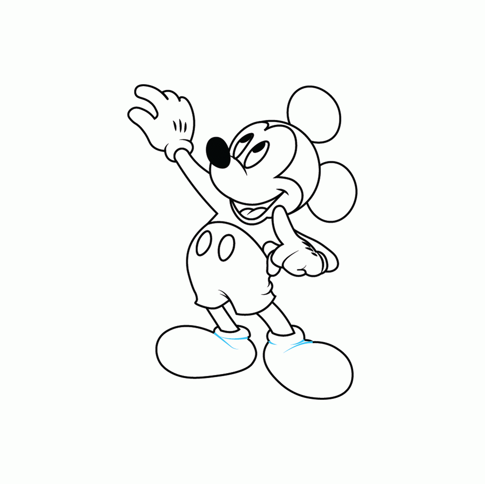 How to Draw Mickey Mouse Step by Step Step  8