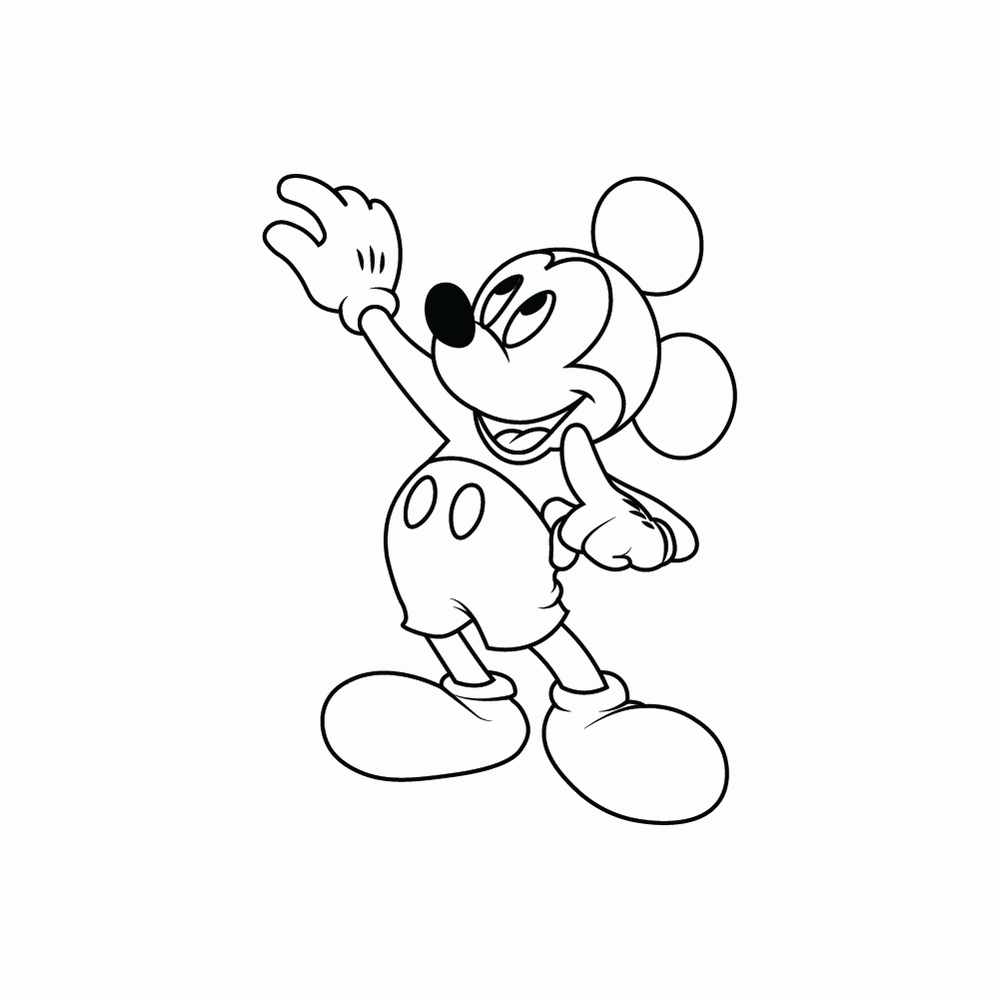 How to Draw Mickey Mouse Step by Step Step  9