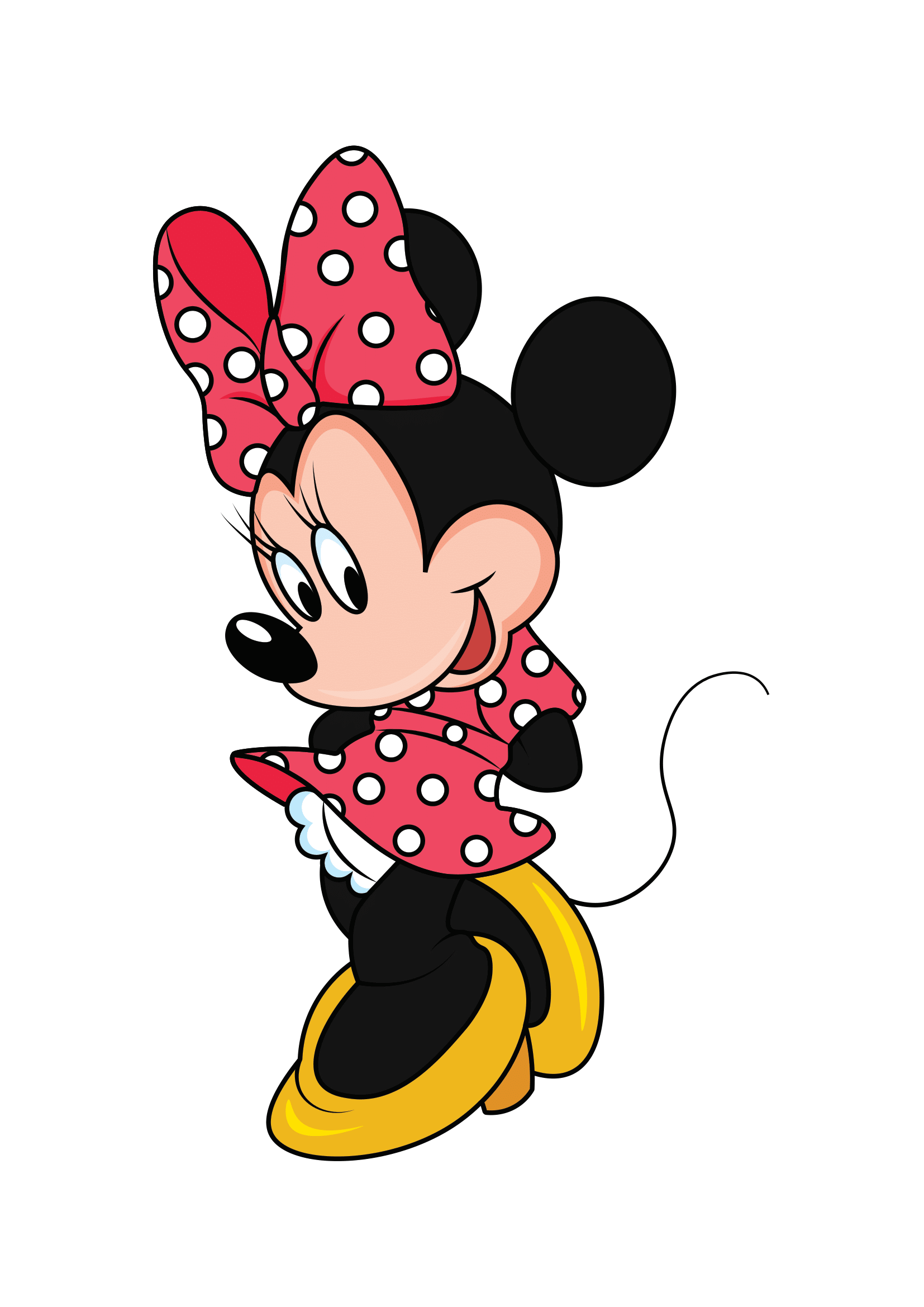 How to Draw Minnie Mouse Step by Step Printable
