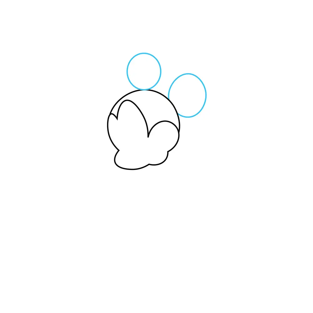 How to Draw Minnie Mouse Step by Step Step  3