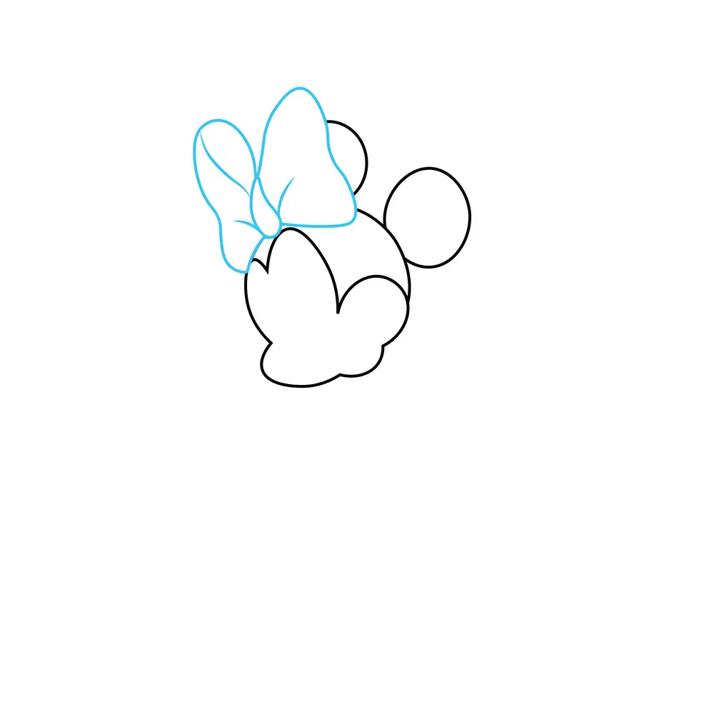 How to Draw Minnie Mouse Step by Step Step  4