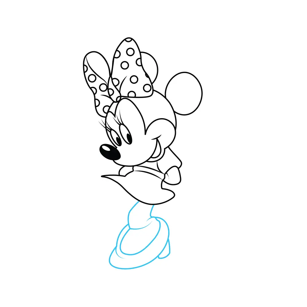 How to Draw Minnie Mouse Step by Step Step  8