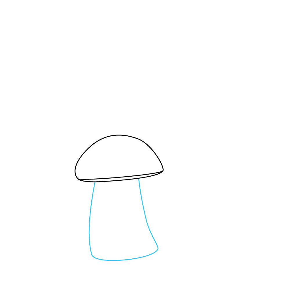 How to Draw Mushrooms Step by Step Step  2