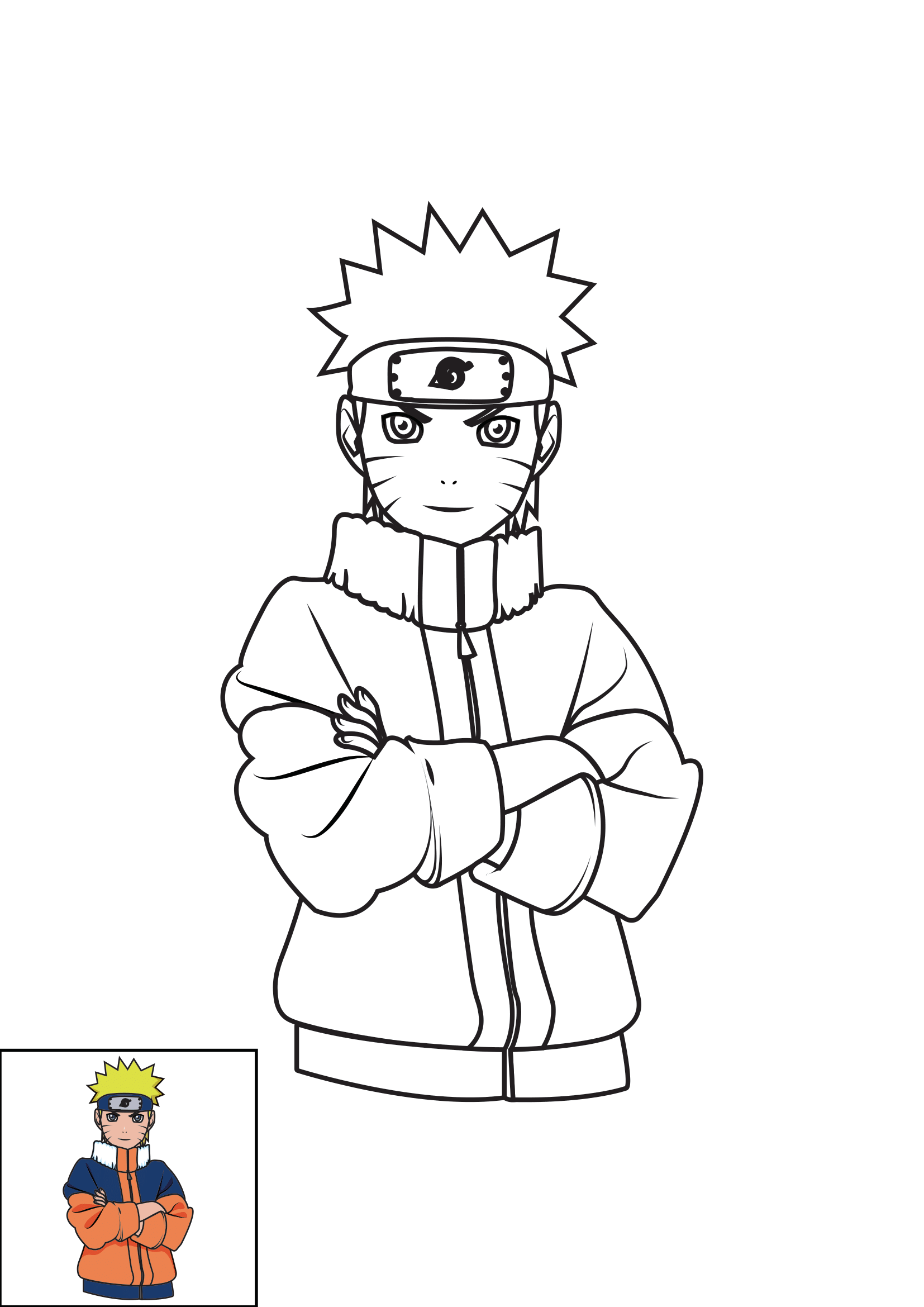 How to Draw Naruto Step by Step Printable Color
