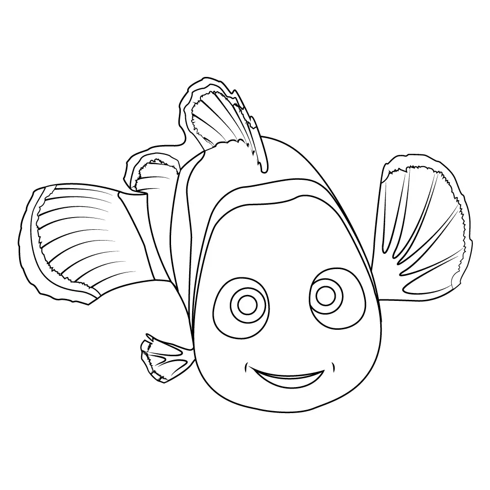 How to Draw Nemo Step by Step Step  11