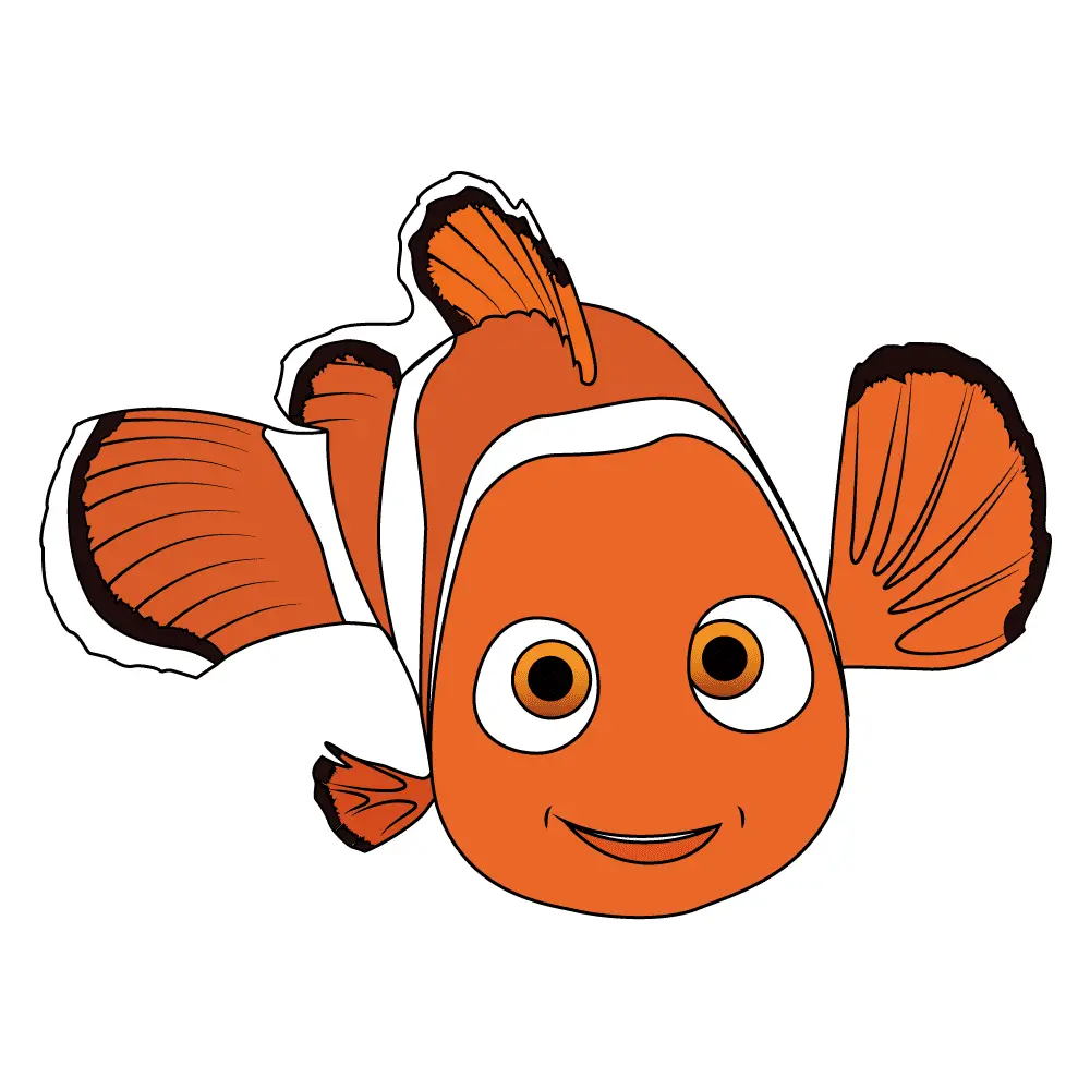 How to Draw Nemo Step by Step Step  12