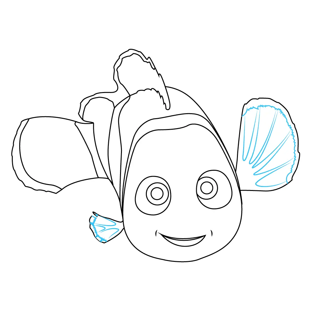 How to Draw Nemo Step by Step Step  9