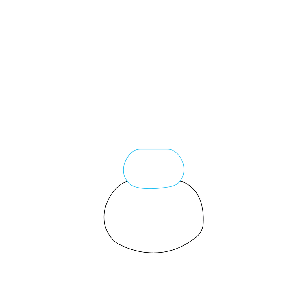 How to Draw Olaf Christmas Step by Step Step  2