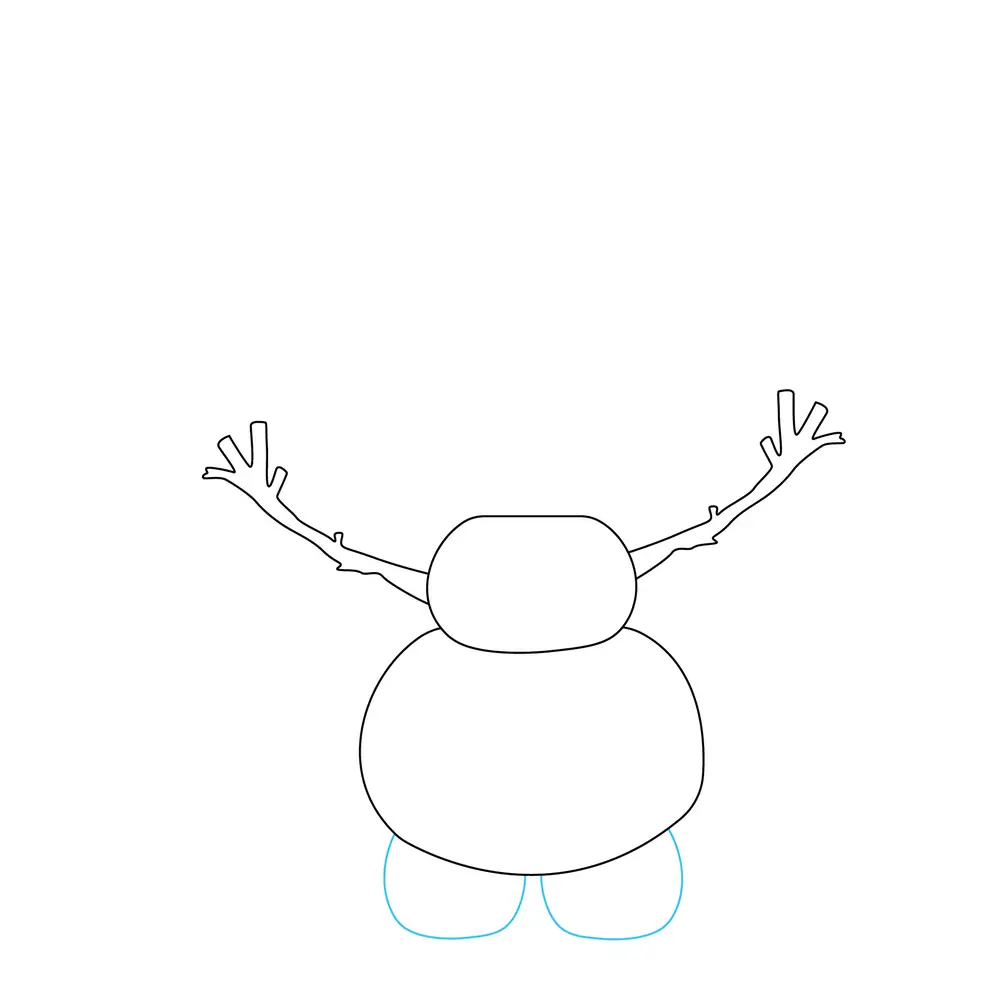 How to Draw Olaf Christmas Step by Step Step  4