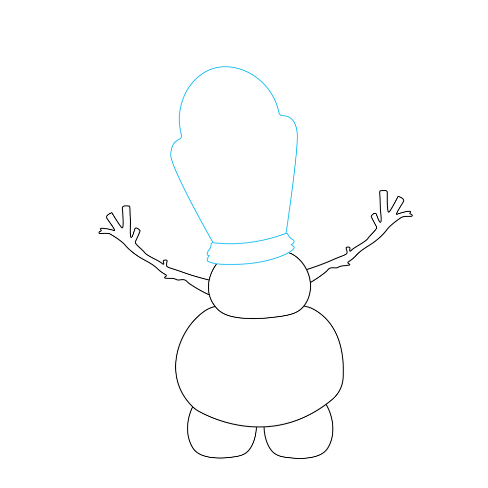 How to Draw Olaf Christmas Step by Step Step  5