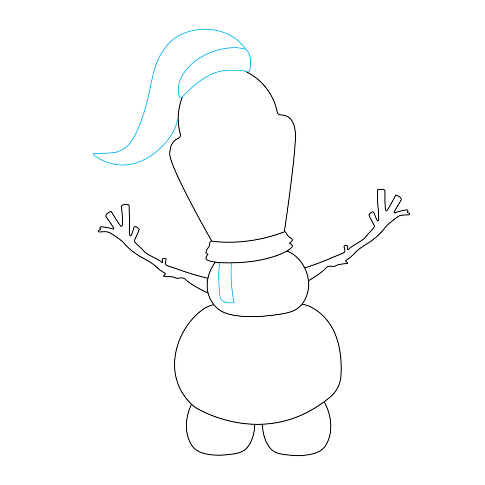 How to Draw Olaf Christmas Step by Step Step  6