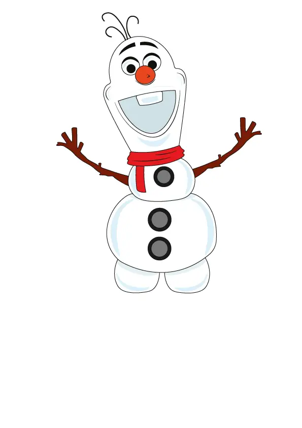 How to Draw Olaf Step by Step Printable