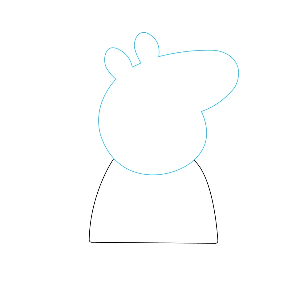 How to Draw Peppa Pig Step by Step Step  2