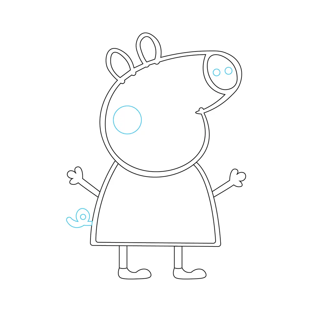How to Draw Peppa Pig Step by Step Step  7