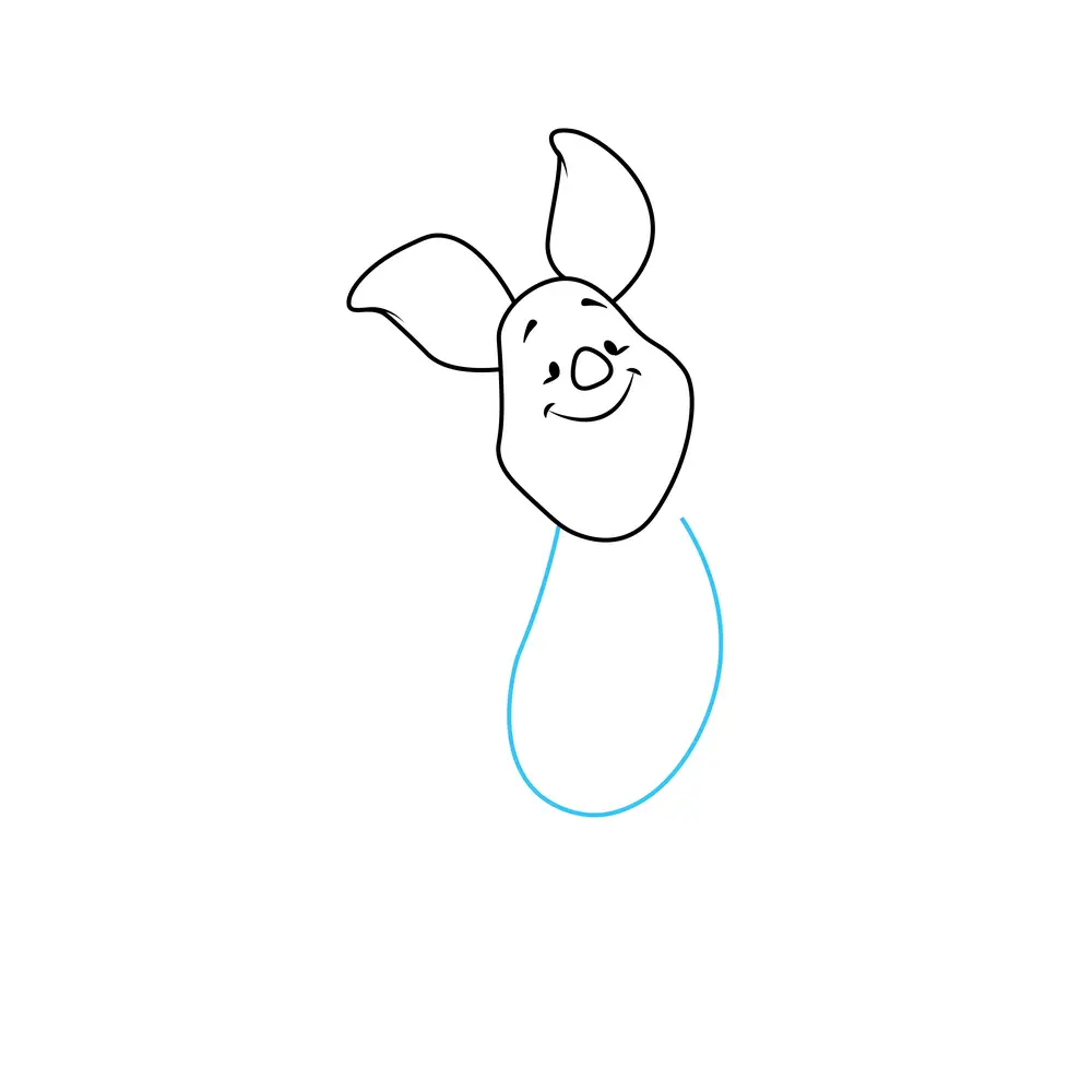 How to Draw Piglet Step by Step Step  4