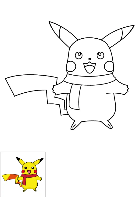 How to Draw Pikachu Step by Step Printable Dotted