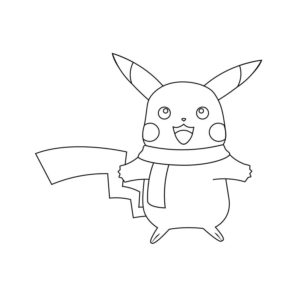 How to Draw Pikachu Step by Step Step  10