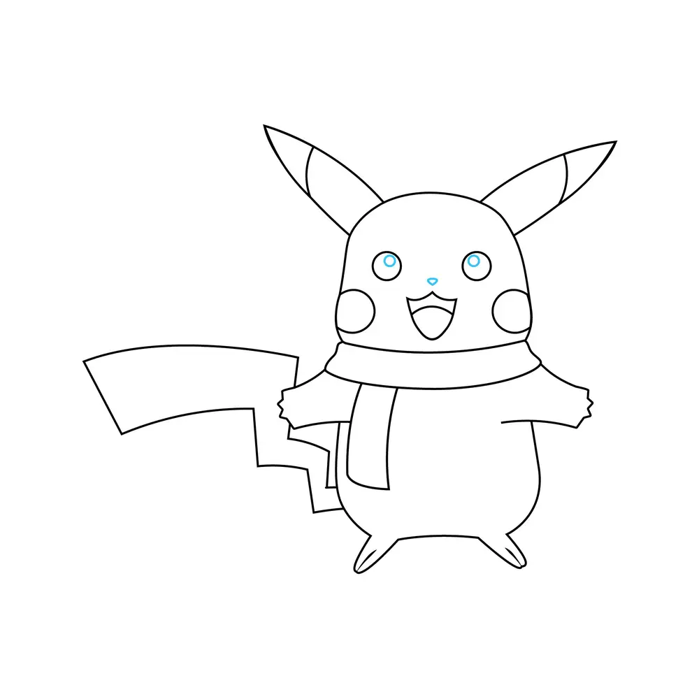 How to Draw Pikachu Step by Step Step  9