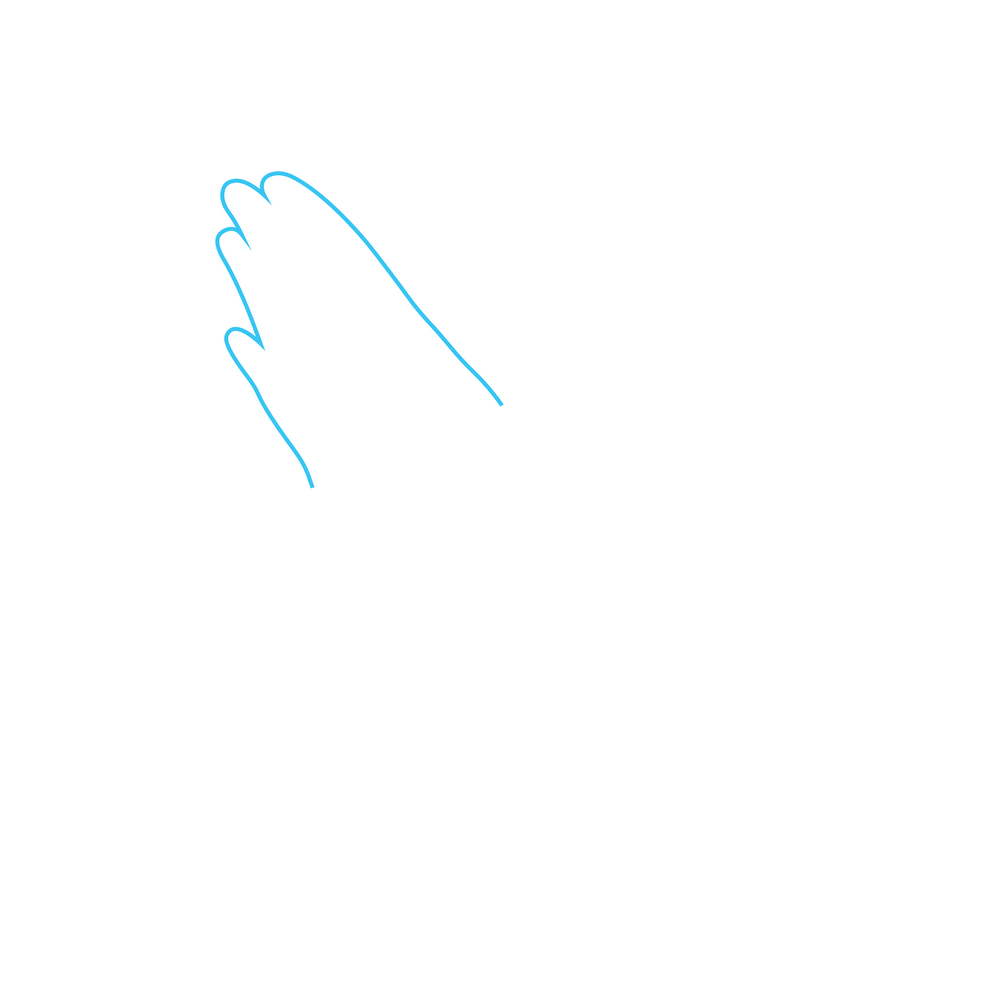 How to Draw Praying Hands Step by Step Step  1