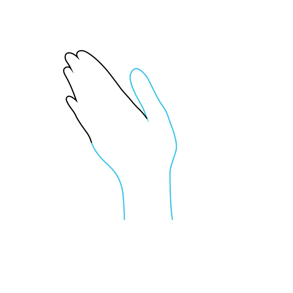 How to Draw Praying Hands Step by Step Step  2