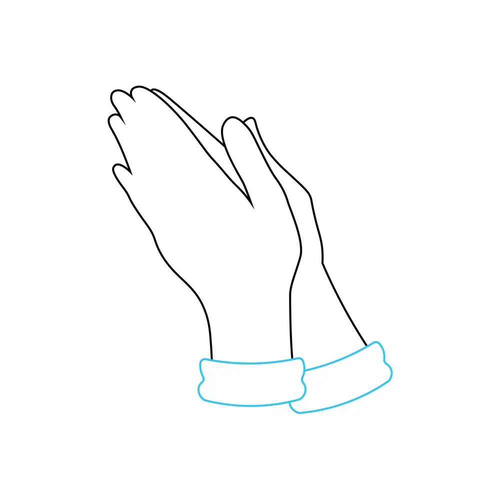 How to Draw Praying Hands Step by Step Step  4