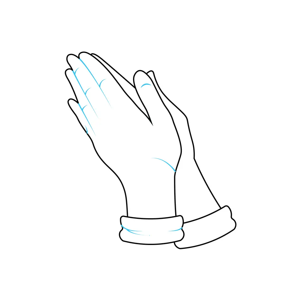 How to Draw Praying Hands Step by Step Step  5
