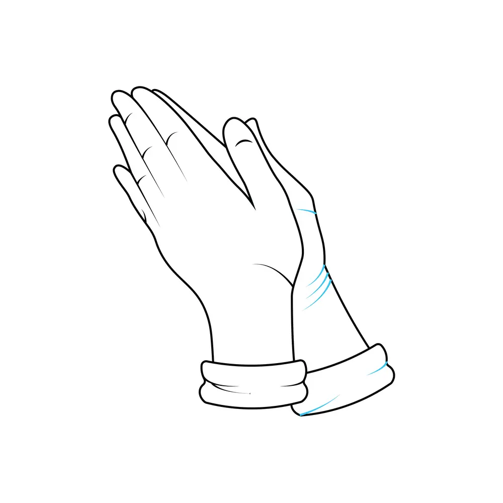 How to Draw Praying Hands Step by Step Step  6