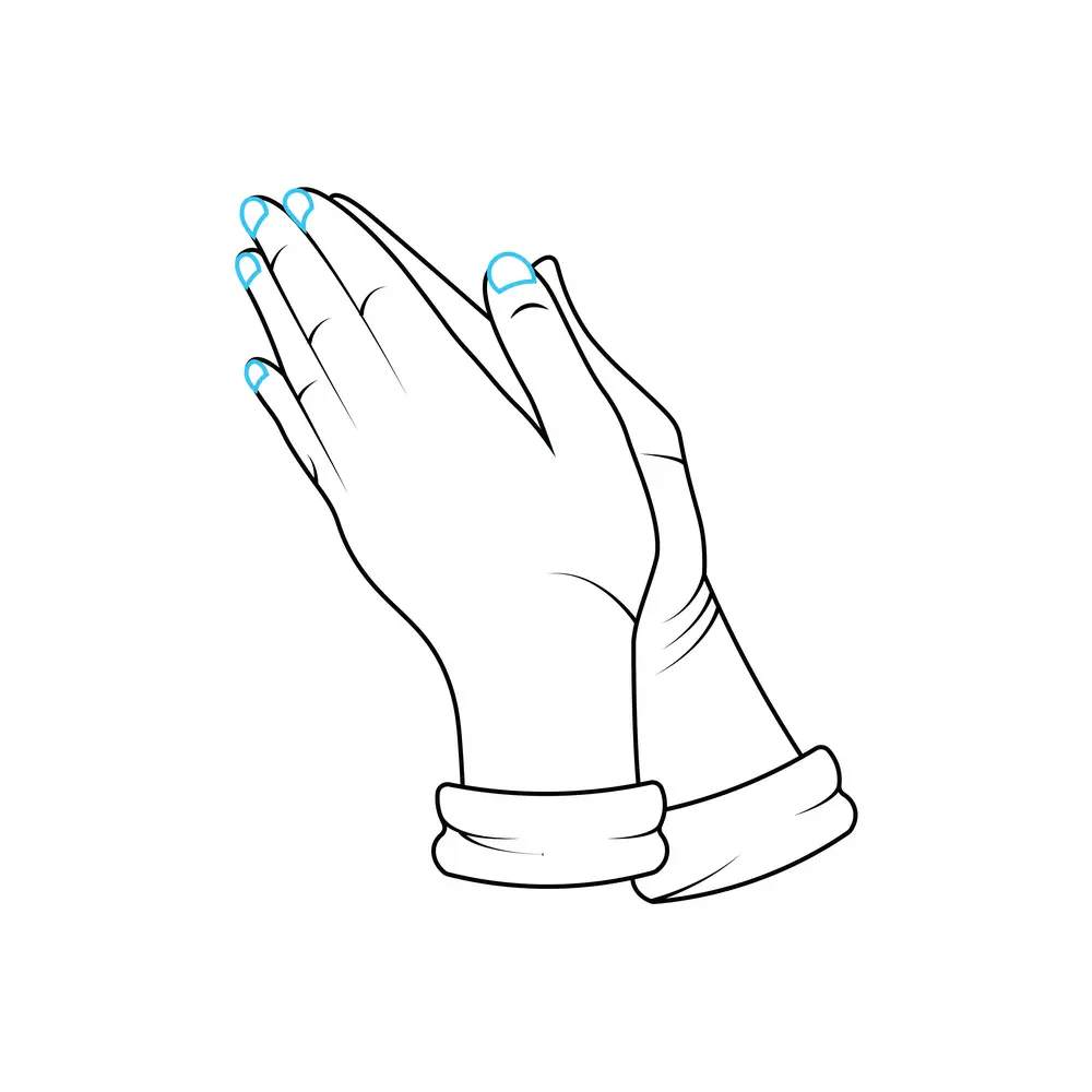 How to Draw Praying Hands Step by Step Step  7