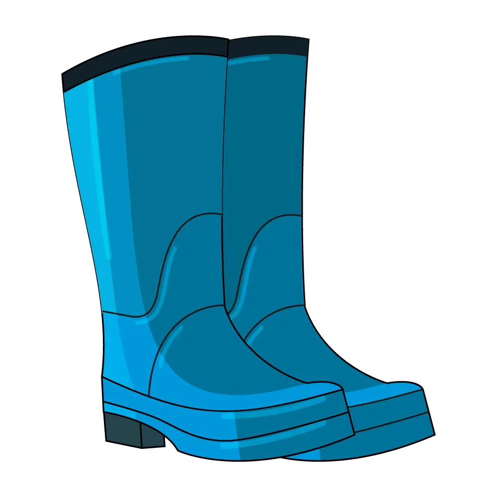 How to Draw Rain Boots Step by Step Thumbnail