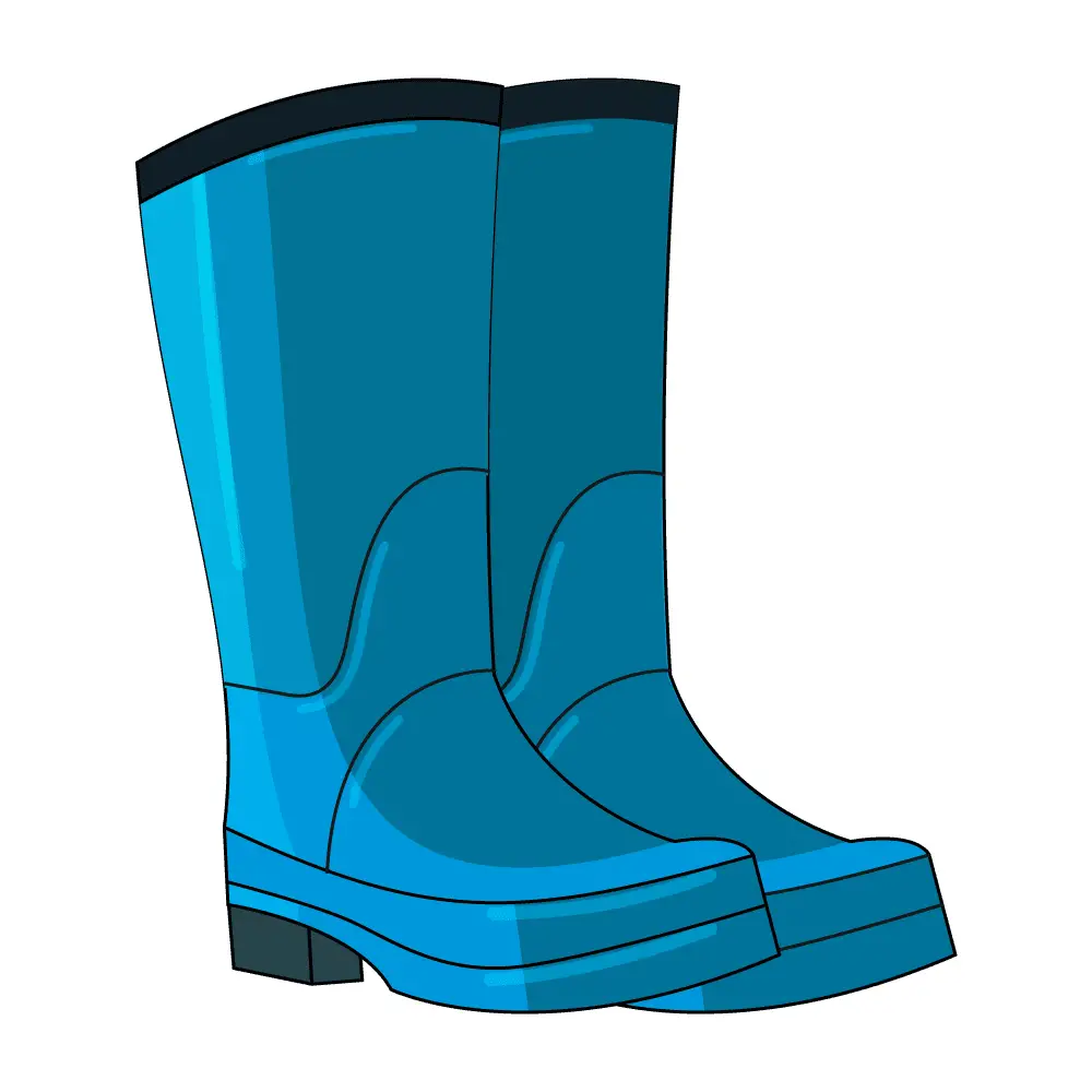 How to Draw Rain Boots Step by Step Step  11