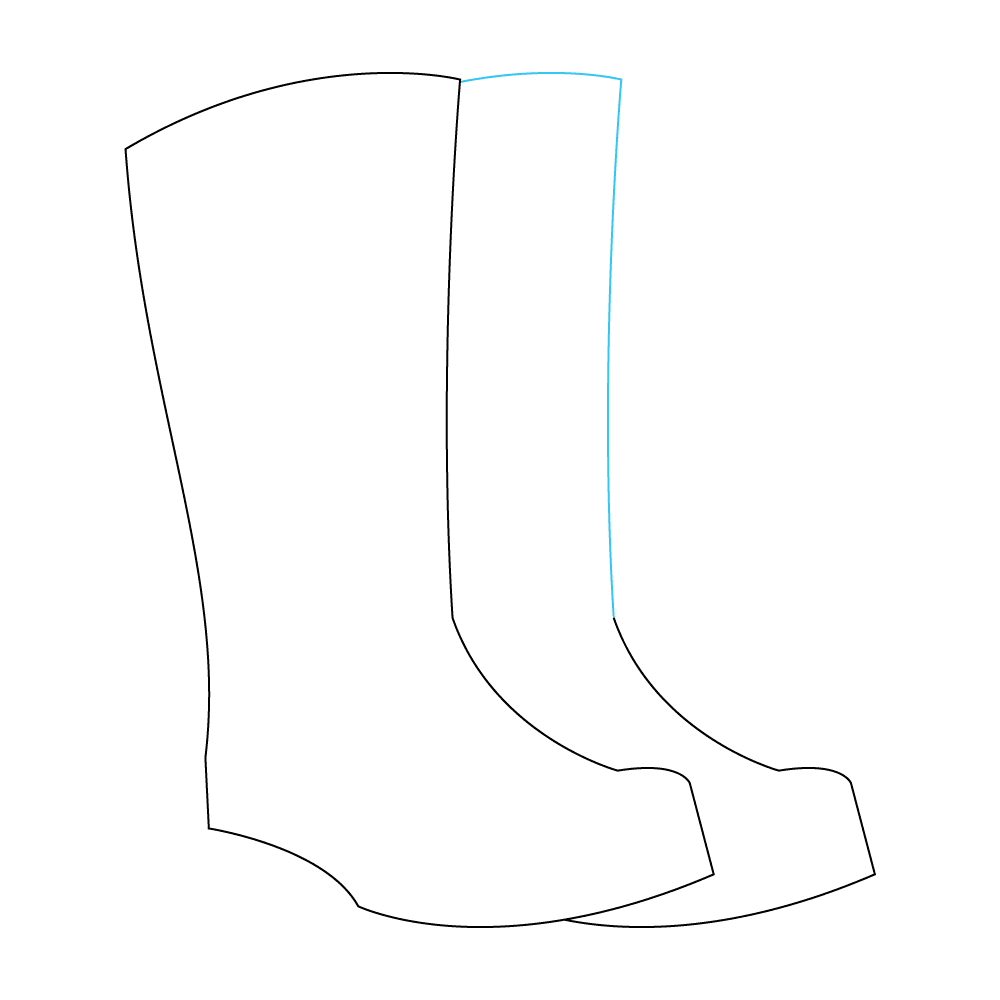How to Draw Rain Boots Step by Step Step  4