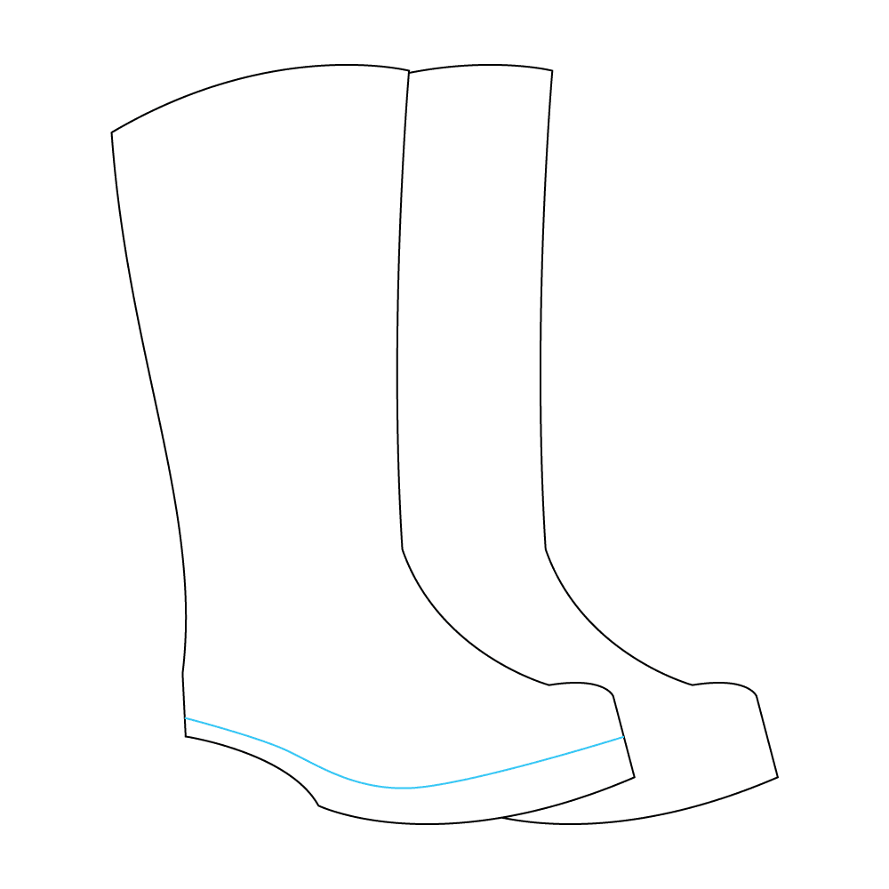 How to Draw Rain Boots Step by Step Step  5