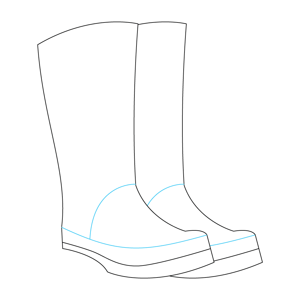 How to Draw Rain Boots Step by Step Step  7