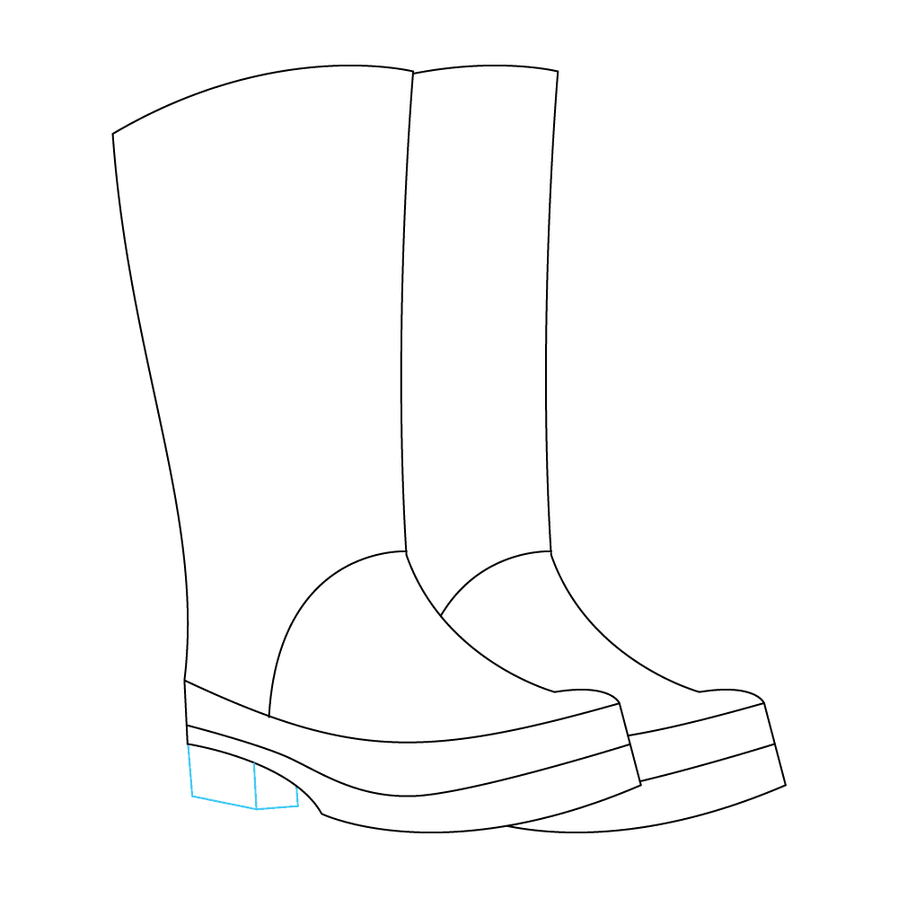 How to Draw Rain Boots Step by Step