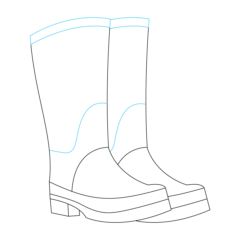 How to Draw Rain Boots Step by Step Step  9