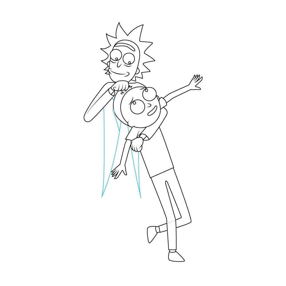 How to Draw Rick And Morty Step by Step Step  10