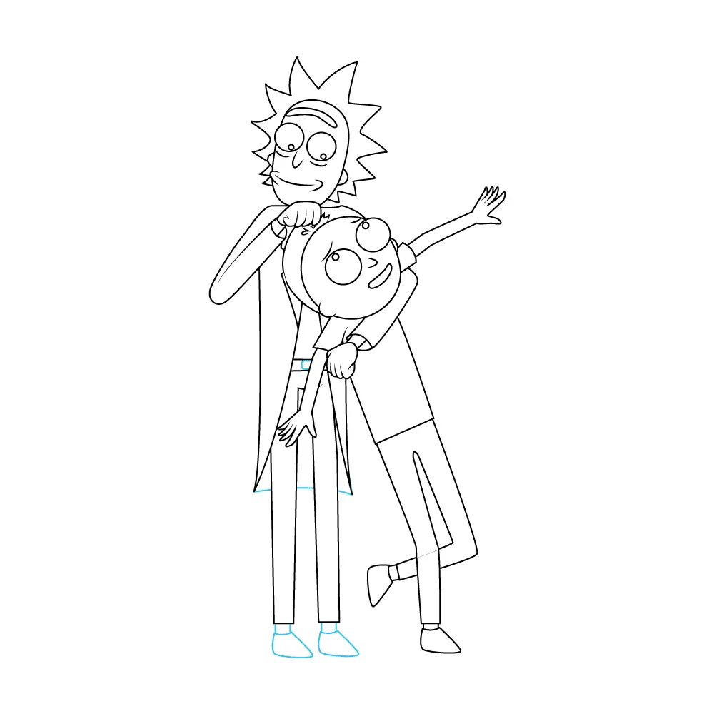 How to Draw Rick And Morty Step by Step Step  12