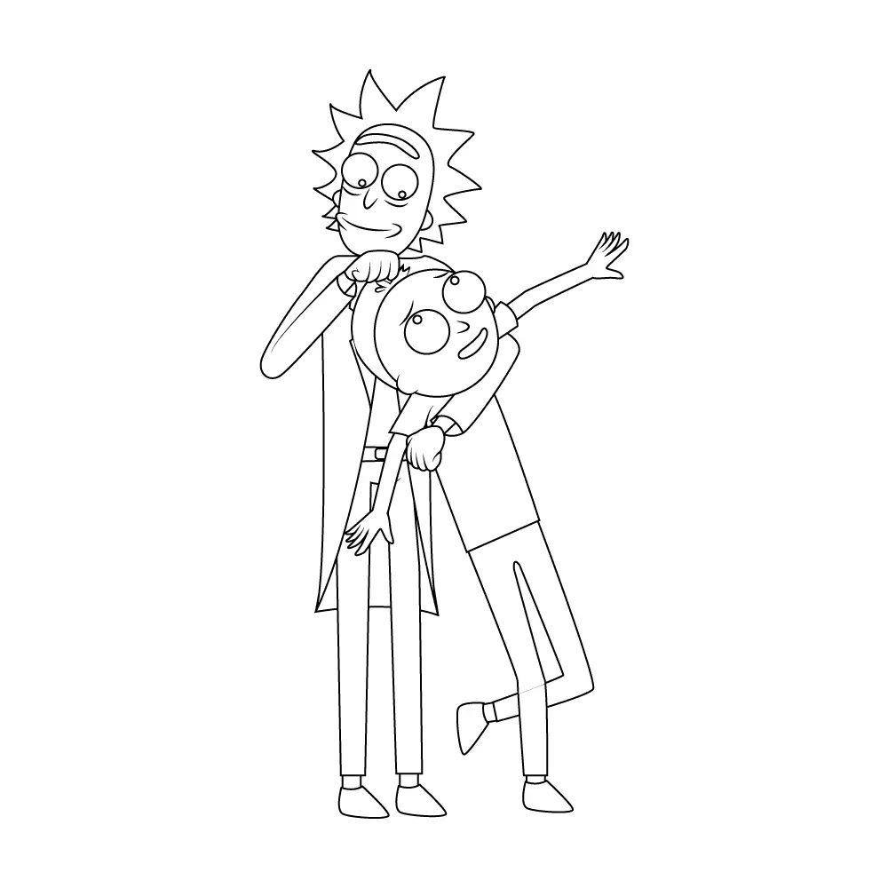 How to Draw Rick And Morty Step by Step Step  13