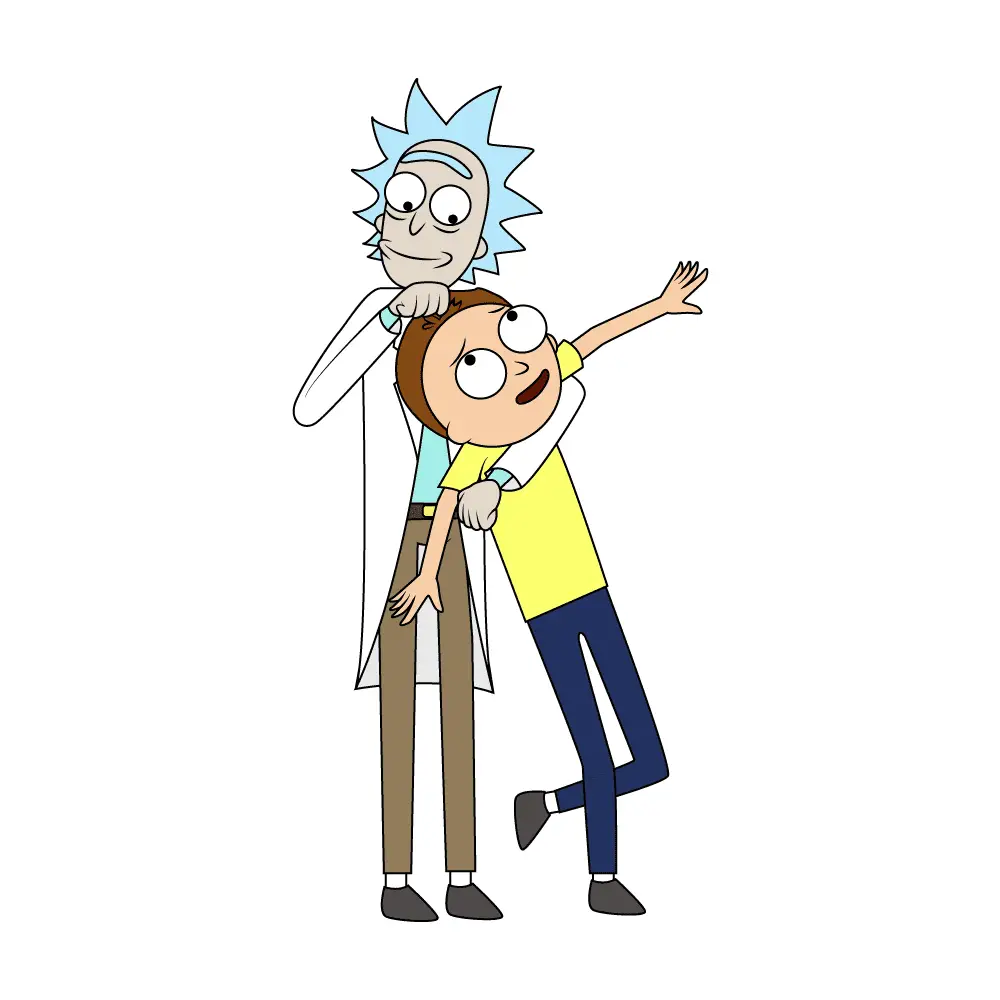 How to Draw Rick And Morty Step by Step Step  14