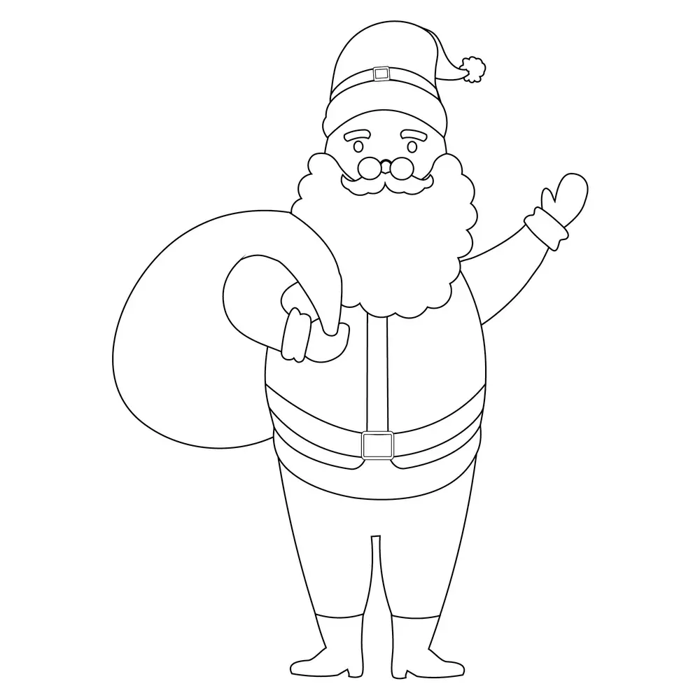 How to Draw Santa Claus Step by Step Step  10